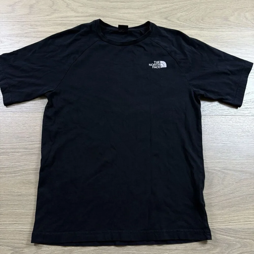 The North Face Shirt Adult Medium Denali Mt Mckinley Black Crew Tee Short Sleeve